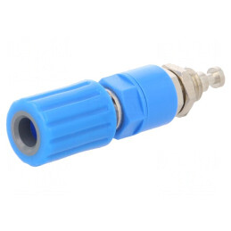 Soclu Banană 4mm Albastru Nichelat 36A | Electronic-mag.ro | Componente Electronice