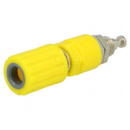 Soclu Banană 4mm 36A Galbenă Nichelată | Electronic-mag.ro | Componente Electronice