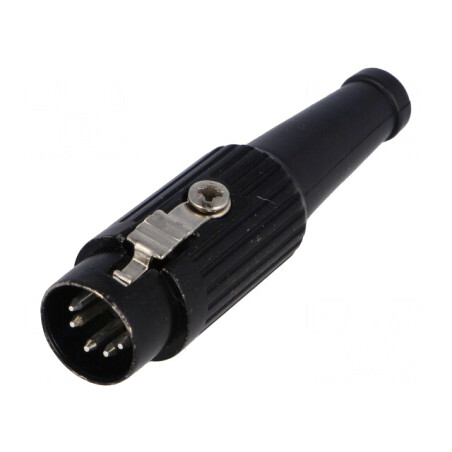 Mufă DIN 5 PIN 180° drept pe cablu 34V | Electronic-mag.ro | Componente Electronice