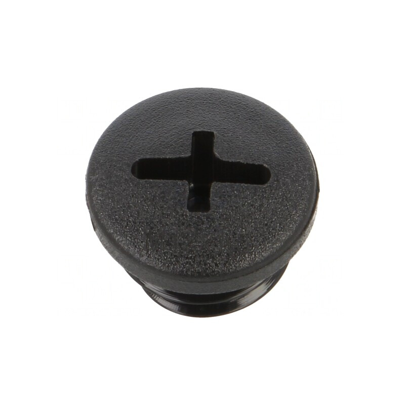 Capac de protecție M12 Poliamidă Neagră Metrică | Electronic-mag.ro | Componente Electronice