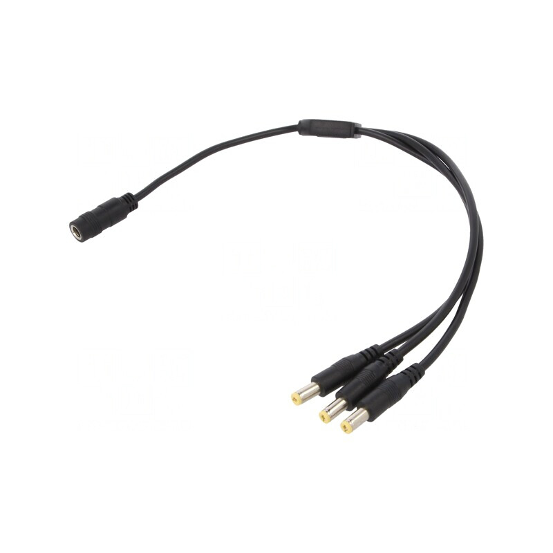 Cablu Alimentare DC 5,5/2,1 mm cu 3 Mufe și 1 Soclu Drept | Electronic-mag.ro | Componente Electronice