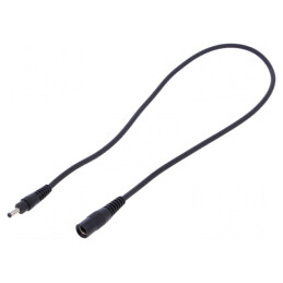 Cablu DC cu Mufă și Soclu Negru 1x1mm2 | Electronic-mag.ro | Componente Electronice