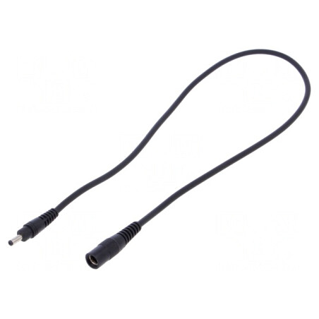 Cablu DC cu Mufă și Soclu Negru 1x1mm2 | Electronic-mag.ro | Componente Electronice