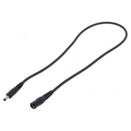 Cablu DC 5,5/2,1 Soclu la DC 4,0/1,7 Mufă Negru 1x1mm2 | Electronic-mag.ro | Componente Electronice