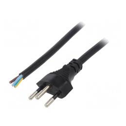 Cablu electric 3x1mm2 negru 3m 10A 250V | Electronic-mag.ro | Componente Electronice