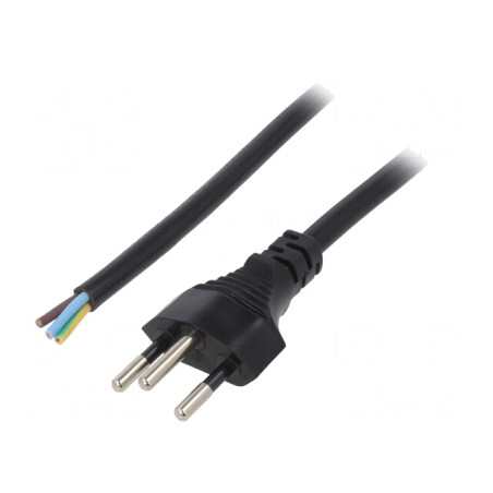 Cablu electric 3x1mm2 negru 3m 10A 250V | Electronic-mag.ro | Componente Electronice
