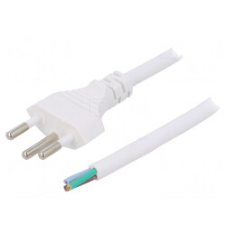 Cablu Electric 3x1mm2 Alb 3m 10A 250V | Electronic-mag.ro | Componente Electronice