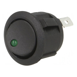 Comutator Rocker ON-OFF 20A/14VDC cu LED Negru | Electronic-mag.ro | Componente Electronice