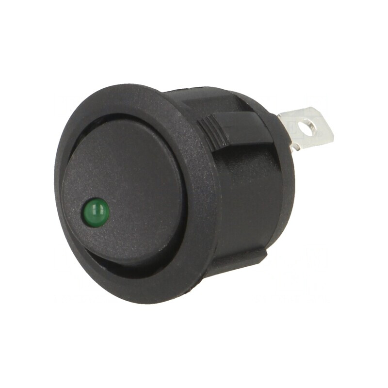 Comutator Rocker ON-OFF 20A/14VDC cu LED Negru | Electronic-mag.ro | Componente Electronice