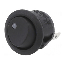 Comutator Rocker SPST ON-OFF 20A 14VDC cu LED Negru | Electronic-mag.ro | Componente Electronice