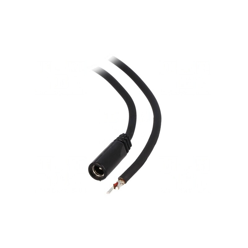 Cablu Alimentare DC 5,5/2,1 Negru 1,5m 2x1mm2 | Electronic-mag.ro | Componente Electronice