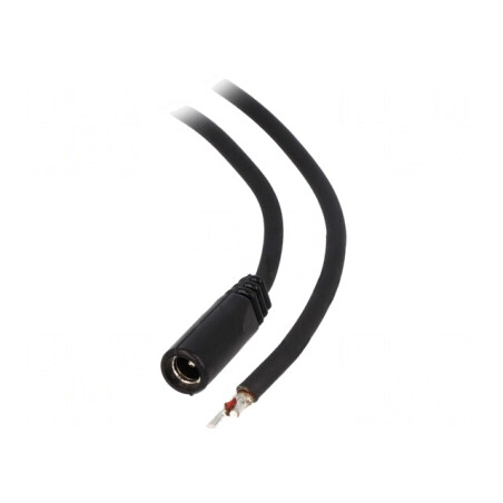 Cablu Alimentare DC 5,5/2,1 Negru 1,5m 2x1mm2 | Electronic-mag.ro | Componente Electronice