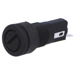 Clemă Siguranțe Cilindrice 5x20mm 250V Neagră Panou | Electronic-mag.ro | Componente Electronice
