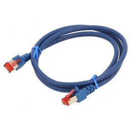 Patch cord S/FTP Cat6 LSZH 1m Albastru | Electronic-mag.ro | Componente Electronice