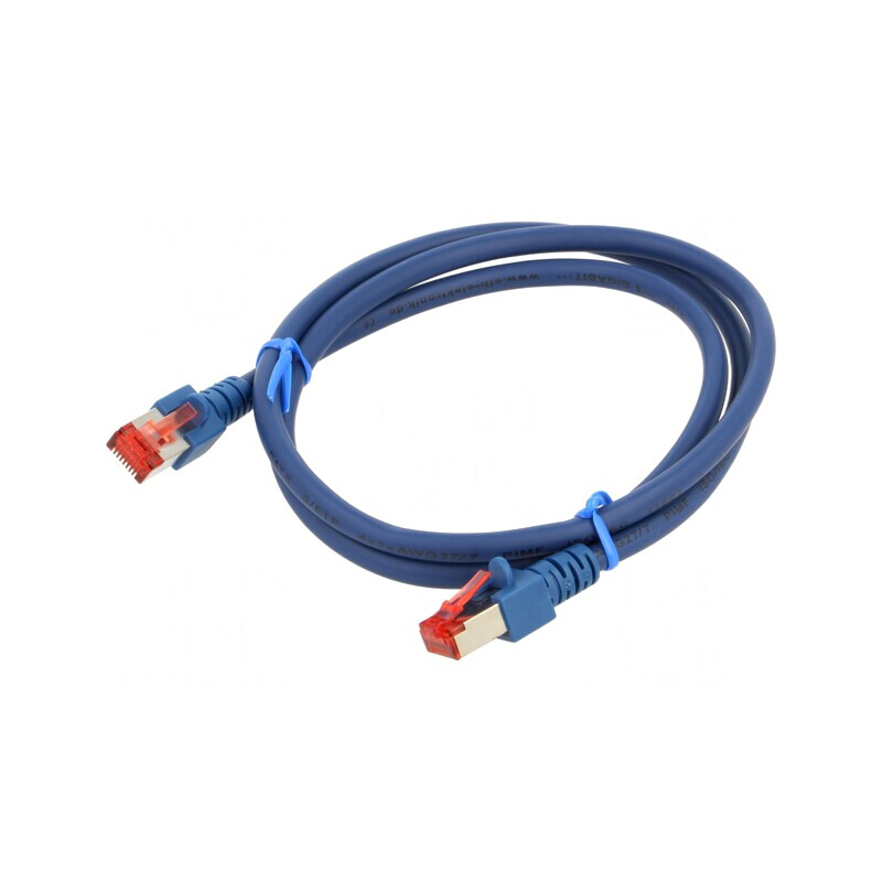 Patch cord S/FTP Cat6 LSZH 1m Albastru | Electronic-mag.ro | Componente Electronice
