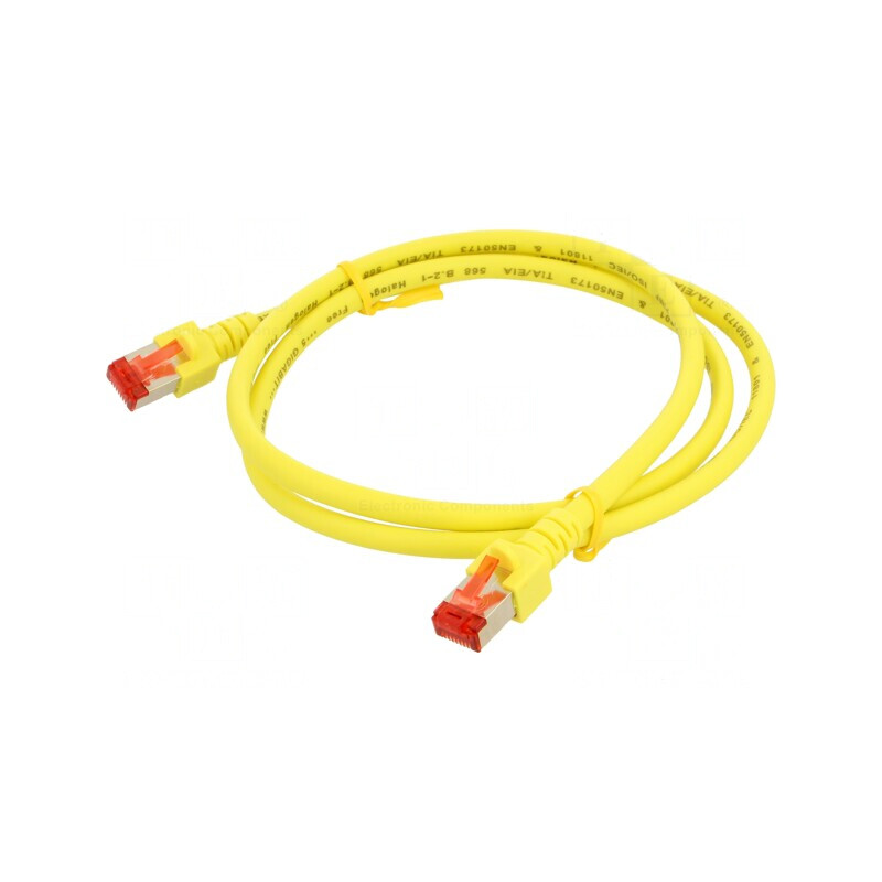 Patch Cord Ethernet S/FTP Cat6 1m Galben LSZH | Electronic-mag.ro | Componente Electronice