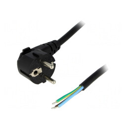 Cablu electric 3x1,5mm2 cu ştecăr în unghi | Electronic-mag.ro | Componente Electronice