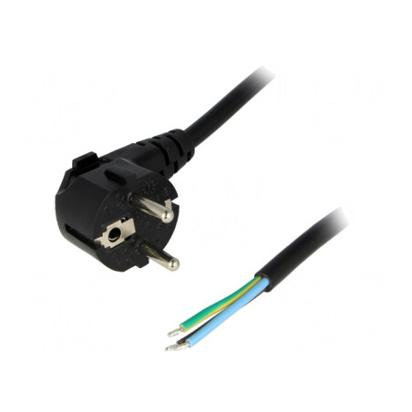 Cablu electric 3x1,5mm2 cu ştecăr în unghi | Electronic-mag.ro | Componente Electronice