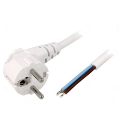 Cablu electric 3x1,5mm2 cu ştecăr în unghi PVC | Electronic-mag.ro | Componente Electronice