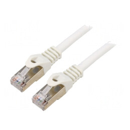 Patch cord S/FTP 6a alb 5m aurit LSZH | Electronic-mag.ro | Componente Electronice