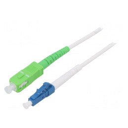 Patch cord fibră OS2 LC/UPC-SC/APC 5m alb | Electronic-mag.ro | Componente Electronice
