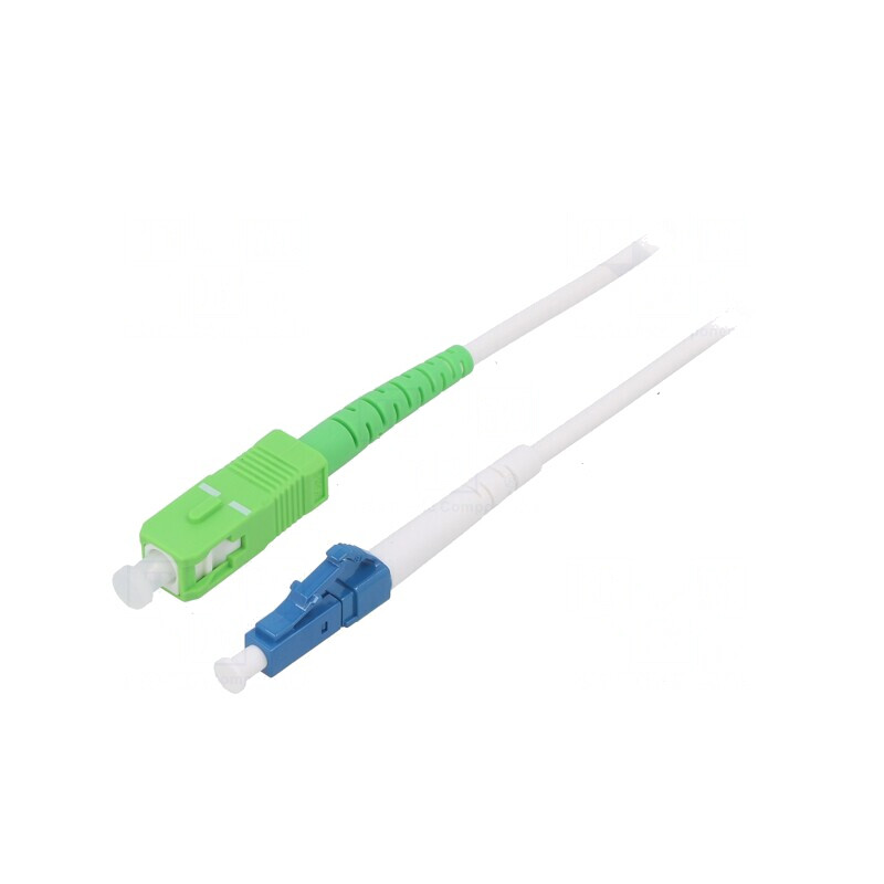 Patch cord fibră OS2 LC/UPC-SC/APC 5m alb | Electronic-mag.ro | Componente Electronice