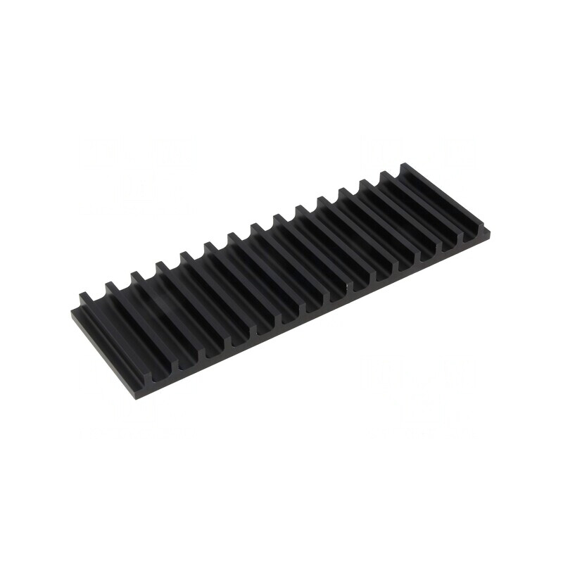 Radiator extrudat cu aripioare negru 50x159x10mm | Electronic-mag.ro | Componente Electronice