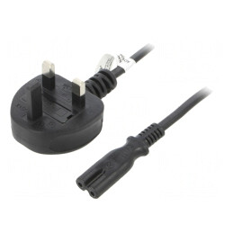 Cablu Alimentare BS 1363 G la IEC C7 1,8m Negru 2,5A 250V | Electronic-mag.ro | Componente Electronice