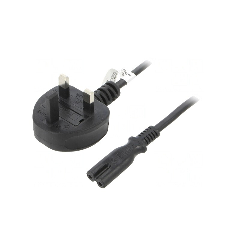 Cablu Alimentare BS 1363 G la IEC C7 1,8m Negru 2,5A 250V | Electronic-mag.ro | Componente Electronice
