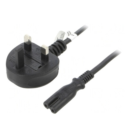Cablu Alimentare BS 1363 G la IEC C7 1,8m Negru 2,5A 250V | Electronic-mag.ro | Componente Electronice