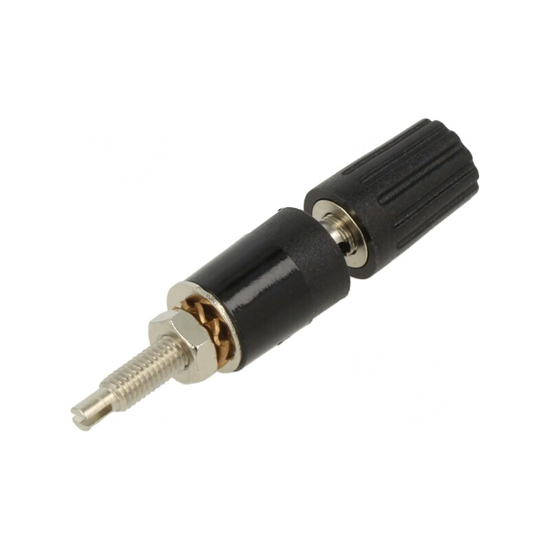 Soclu Banană 2mm 15A Negru | Electronic-mag.ro | Componente Electronice