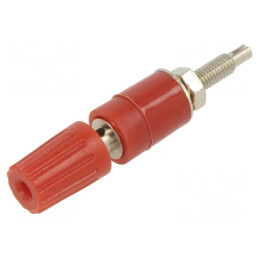 Soclu banană 2mm 15A roșie | Electronic-mag.ro | Componente Electronice