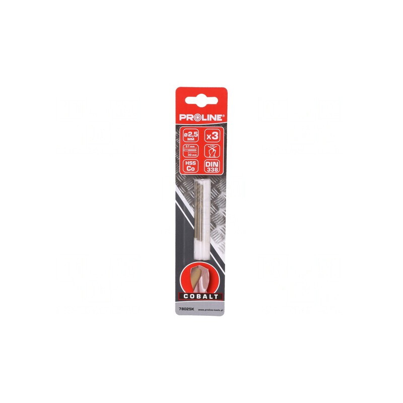 Burghiu Metal Ø2,5mm HSS-Co 3 Buc. | Electronic-mag.ro | Componente Electronice