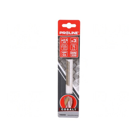 Burghiu Metal Ø2,5mm HSS-Co 3 Buc. | Electronic-mag.ro | Componente Electronice