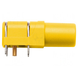 Soclu Banană 4mm Galben Aurit PCB | Electronic-mag.ro | Componente Electronice