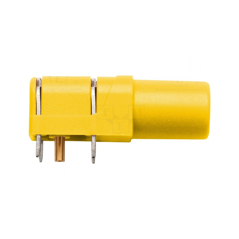 Soclu Banană 4mm Galben Aurit PCB | Electronic-mag.ro | Componente Electronice