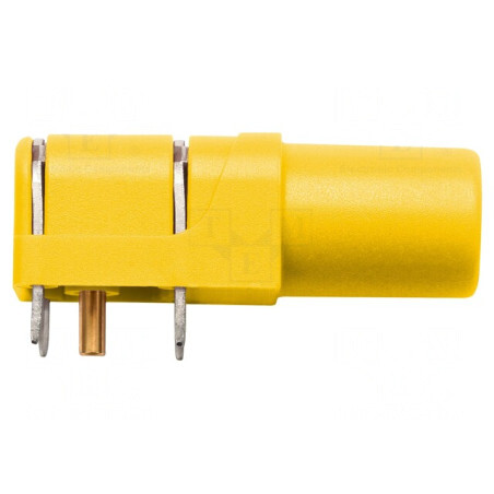 Soclu Banană 4mm Galben Aurit PCB | Electronic-mag.ro | Componente Electronice