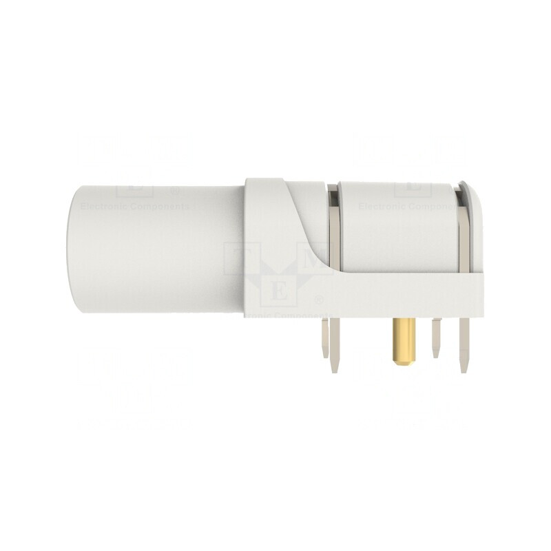 Soclu Banană Alb 4mm 24A Aurit PCB Poliamidă | Electronic-mag.ro | Componente Electronice