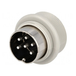 Soclu DIN tată 6 pini 240° lipire | Electronic-mag.ro | Componente Electronice