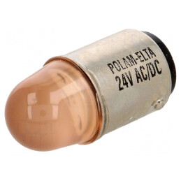 Lampă LED Portocalie 24V BA15D | Electronic-mag.ro | Componente Electronice