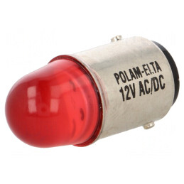 Lampă LED Roșie BA15D 12V | Electronic-mag.ro | Componente Electronice