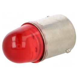 Lampă LED roșie 230V BA15S | Electronic-mag.ro | Componente Electronice