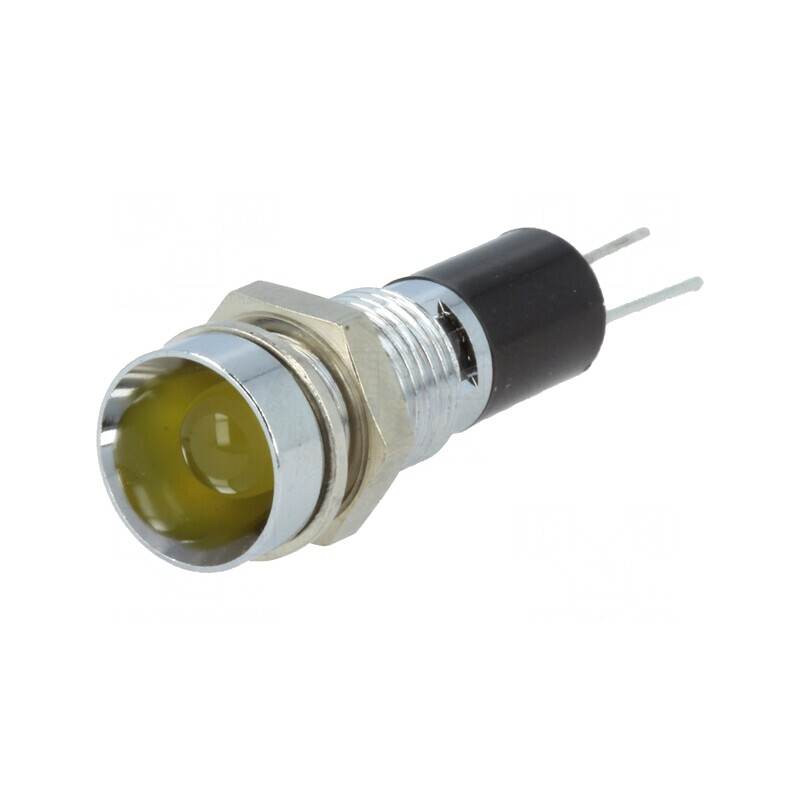 Lampă LED Galbenă 12VDC Ø8mm PCB Alamă | Electronic-mag.ro | Componente Electronice Lampă LED Galbenă 12VDC Ø8mm PCB Alamă | Electronic-mag.ro | Componente Electronice