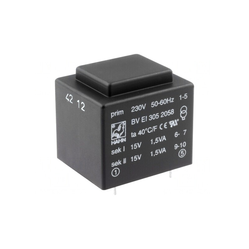 Transformator Încapsulat 3VA 230V 15V 100mA PCB | Electronic-mag.ro | Componente Electronice Transformator Încapsulat 3VA 230V 15V 100mA PCB | Electronic-mag.ro | Componente Electronice
