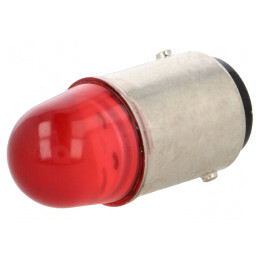 Lampă LED roşie 24V BA15D