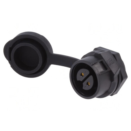 Conector Circular Soclu 16mm 2-PIN Mamă Aurit | Electronic-mag.ro | Componente Electronice