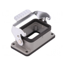 Carcasă conectori HDC D6B cu clichet drept | Electronic-mag.ro | Componente Electronice