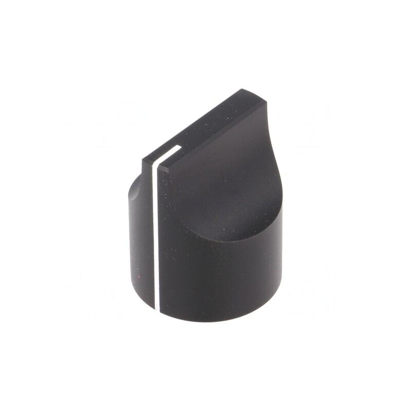 Buton rotativ negru cu indicator 6mm aluminiu | Electronic-mag.ro | Componente Electronice
