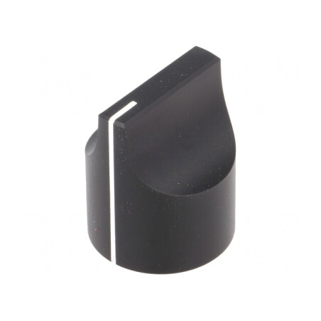 Buton rotativ negru cu indicator 6mm aluminiu | Electronic-mag.ro | Componente Electronice