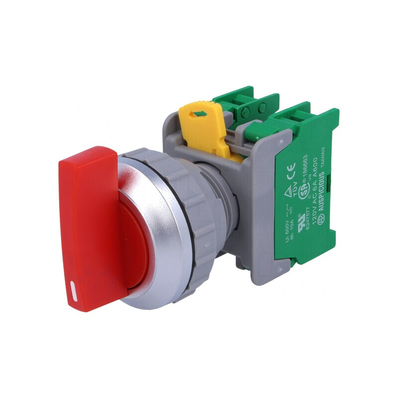 Comutator Rotativ 30mm Roșu IP65 1NO x2 | Electronic-mag.ro | Componente Electronice Comutator Rotativ 30mm Roșu IP65 1NO x2 | Electronic-mag.ro | Componente Electronice